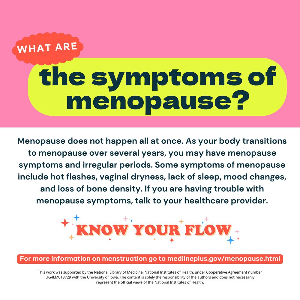What are the symptoms of menopause